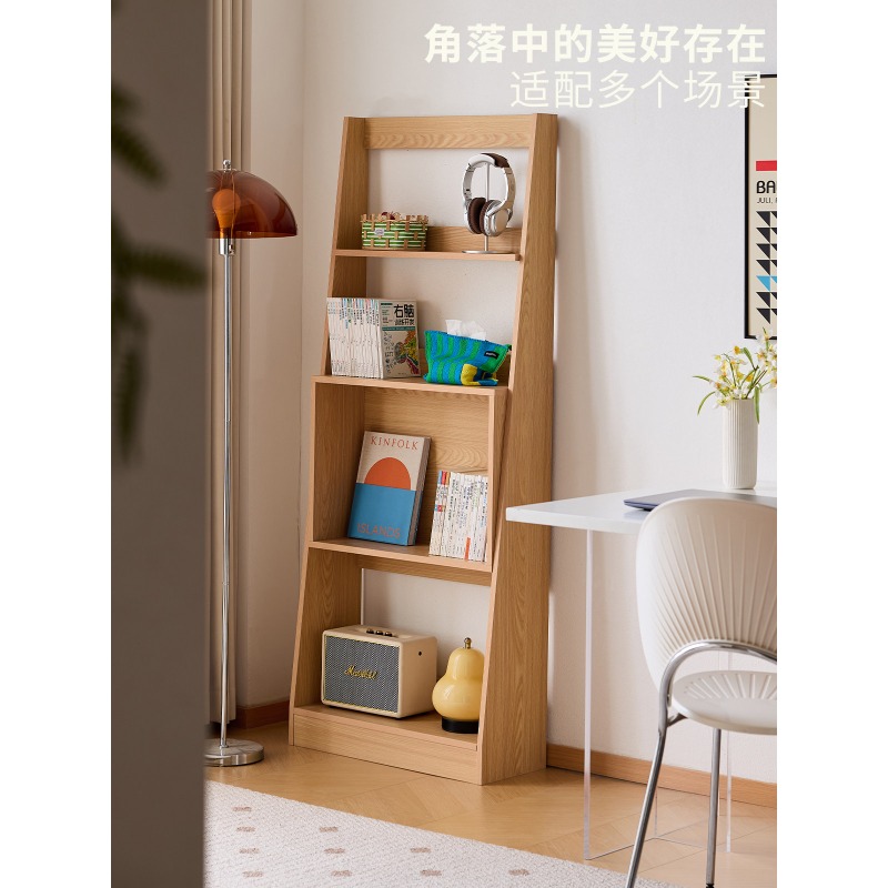 Japanese Lifestyle Books - レイジーライフ本棚 北欧和風小型本棚ディスプレイラック 子供絵本ラック リビングルームフロアラック 収納ラック