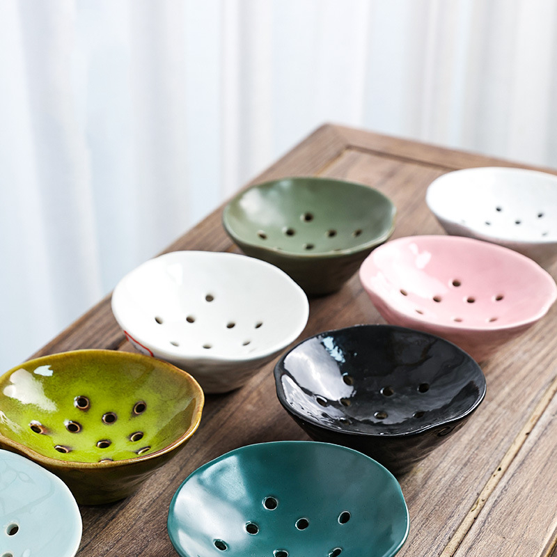 花のボウルセラミック色スタイル中国の花の配置器具日本のike - Ikebana Vase Kenzan のレビューと価格