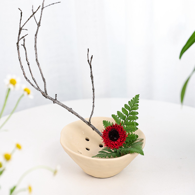 花のボウルセラミック色スタイル中国の花の配置器具日本のike - Ikebana Vase Kenzan のレビューと価格