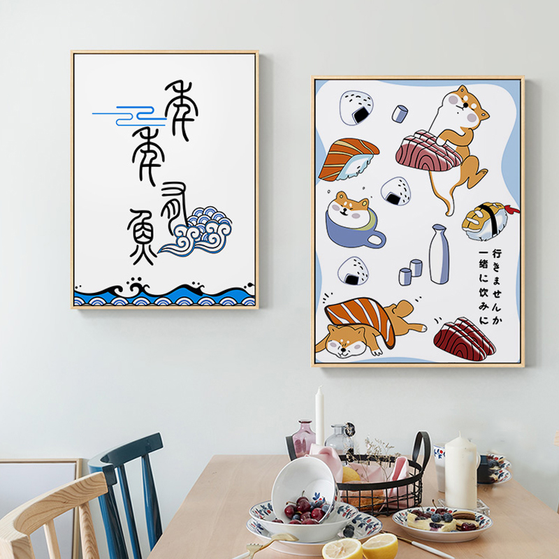 動物と魚のプリントが施された日本のクリエイティブなポスター, - Japanese Lifestyle In Japanese のレビューと価格