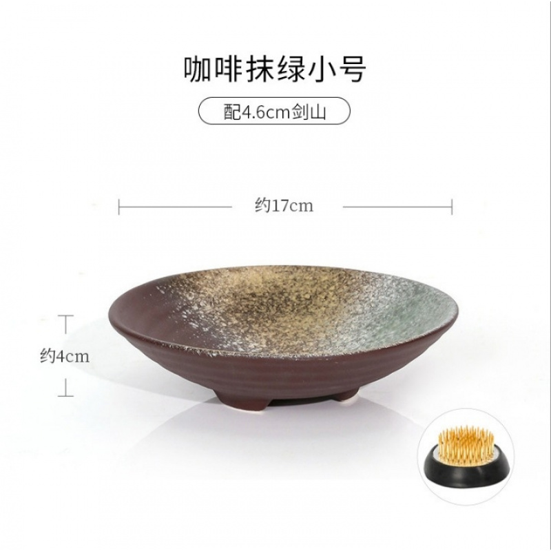 レトロ禅風セラミック三足花瓶 中国風/和風生け花容器 ケンザ - Ikebana Vase Kenzan のレビューと価格