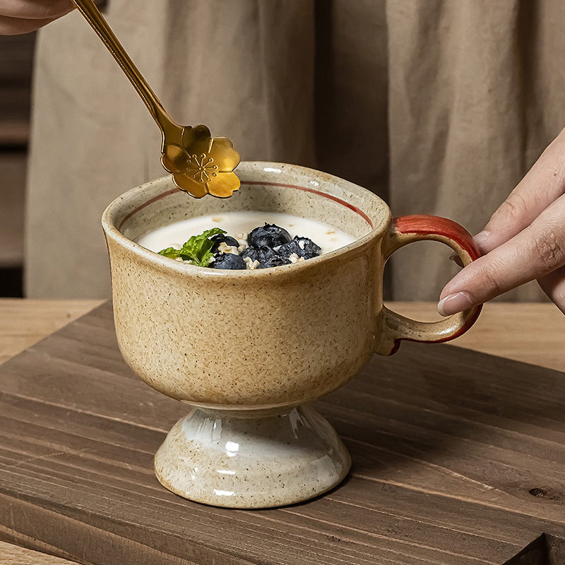 レトロスタイルのセラミックカップコーヒーカップ日本製ゴブレッ - Japanese Daily Lifestyle のレビューと価格